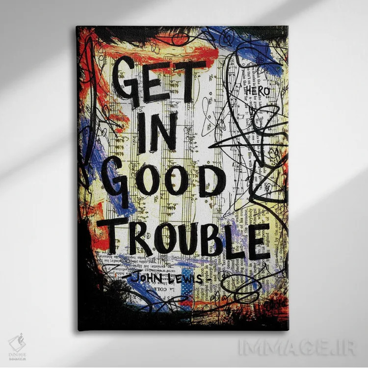 تابلو دکوراتیو دردسر خوب اثر الکسا بانکرافت - نمای روبهرو روی دیوار