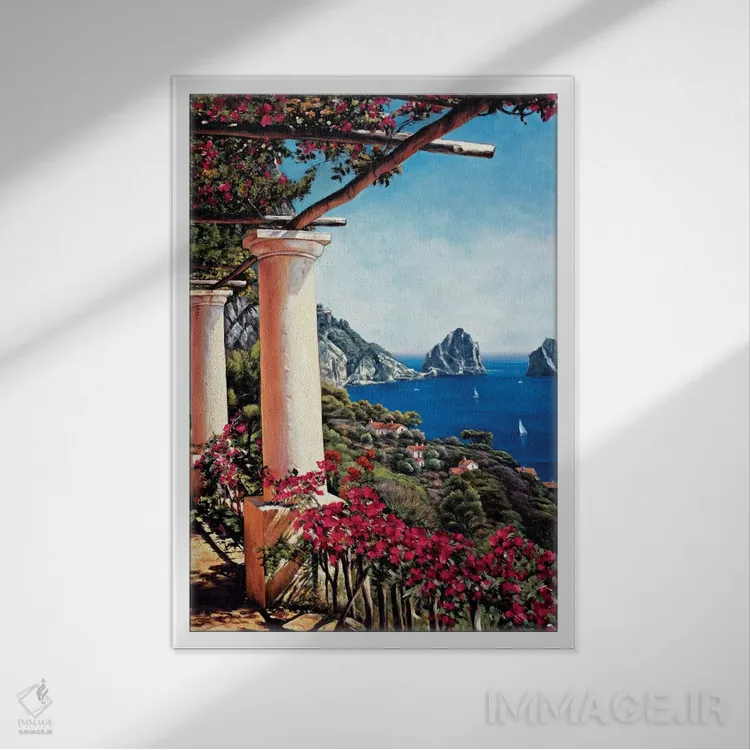 تابلو دکوراتیو پرگولا در کاپری اثر الیزابت رایت - نمای قابدار سفید