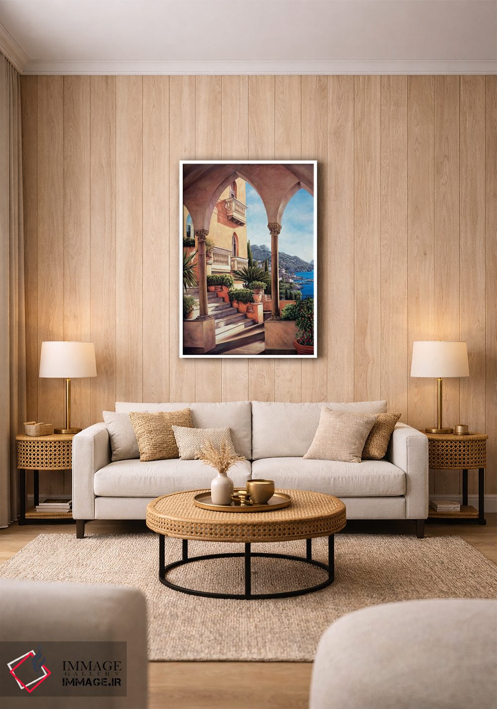 تابلو دکوراتیو پالازو در آمالفی اثر الیزابت رایت - D1W