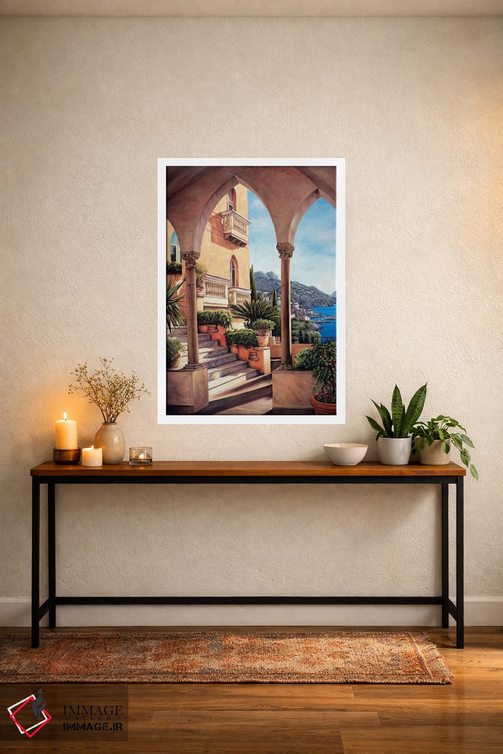 تابلو دکوراتیو پالازو در آمالفی اثر الیزابت رایت - D3W