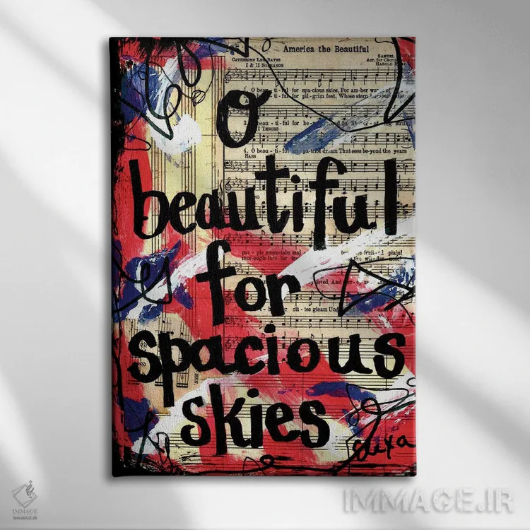 تابلو دکوراتیو ای آمریکای زیبا اثر الکسا بانکرافت - نمای روبهرو روی دیوار