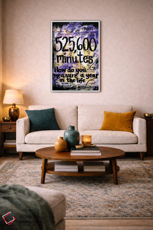 تابلو دکوراتیو ۵۲۵۶۰۰ دقیقه از موزیکال رنت اثر الکسا بانکرافت - D1W