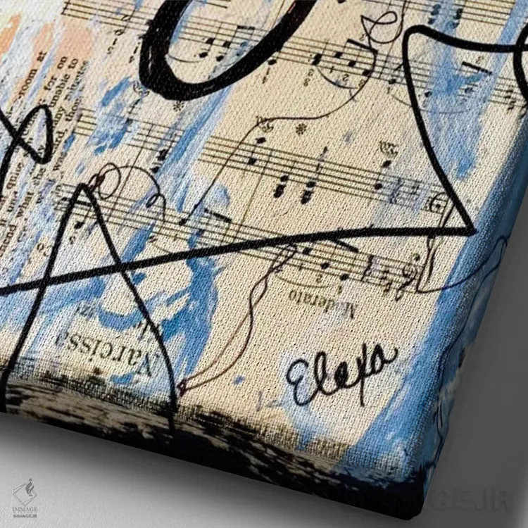 تابلو دکوراتیو کل روز بدرخش اثر الکسا بانکرافت - نمای نزدیک بافت بوم