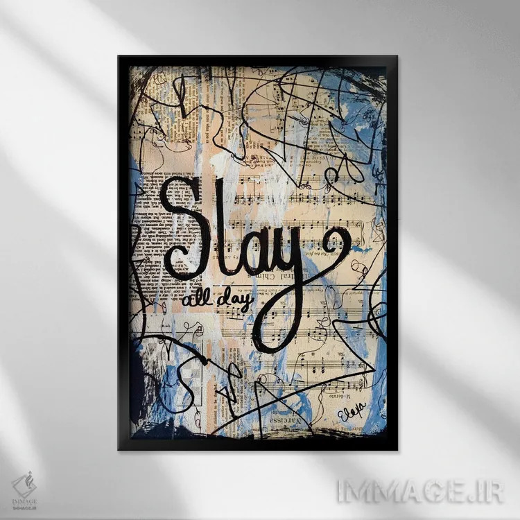 تابلو دکوراتیو کل روز بدرخش اثر الکسا بانکرافت - نمای قابدار مشکی