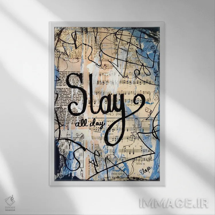 تابلو دکوراتیو کل روز بدرخش اثر الکسا بانکرافت - نمای قابدار سفید