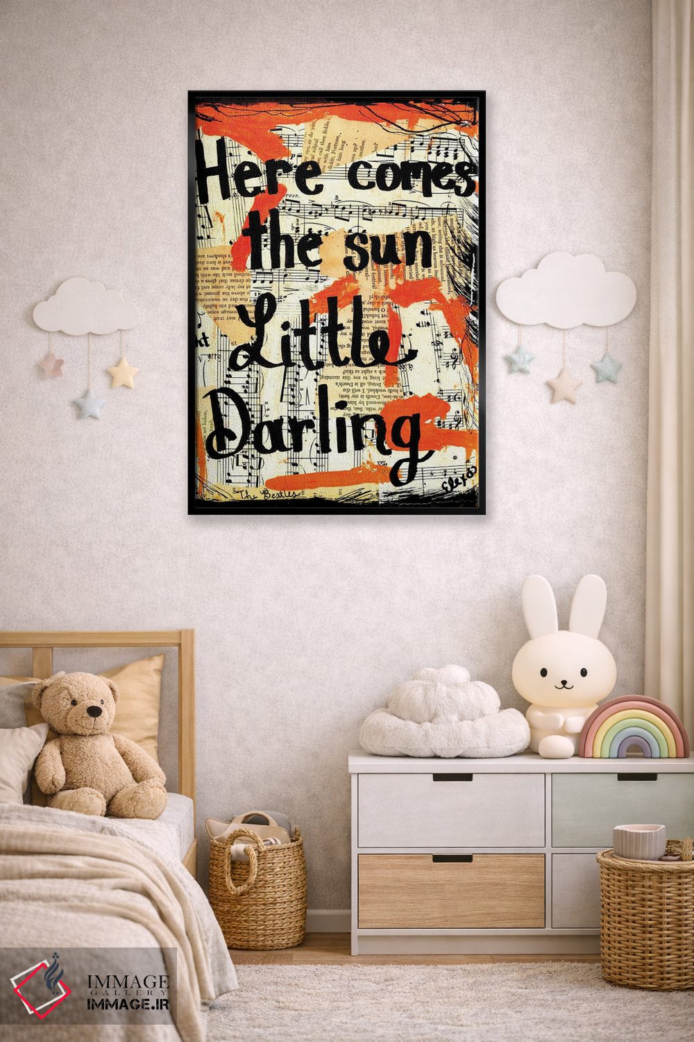 تابلو دکوراتیو خورشید می آید اثر بیتلز - D6B