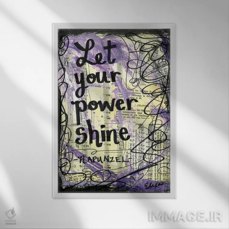 تابلو دکوراتیو درخشش قدرت اثر الکسا بانکرافت - نمای قابدار سفید