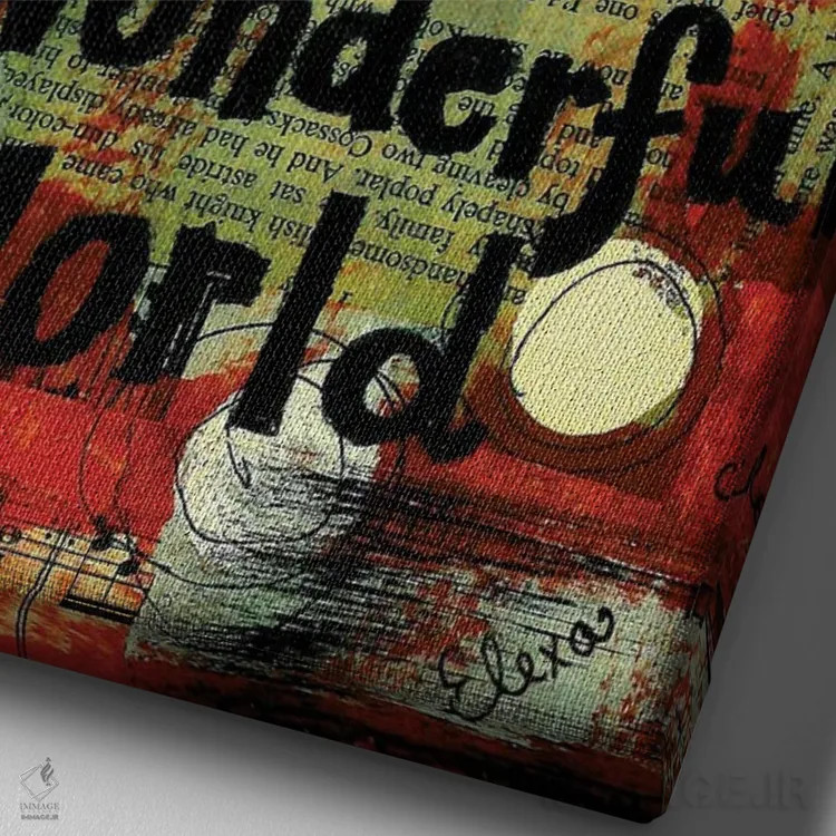 تابلو دکوراتیو دنیای شگفت انگیز اثر الکسا بانکرافت - نمای نزدیک بافت بوم