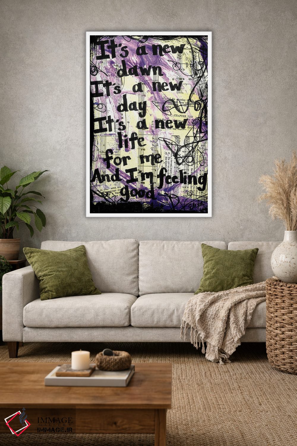 تابلو دکوراتیو احساس خوب اثر الکسا بانکرافت - D1W