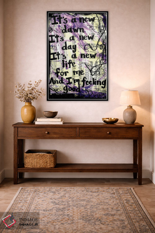 تابلو دکوراتیو احساس خوب اثر الکسا بانکرافت - D5B