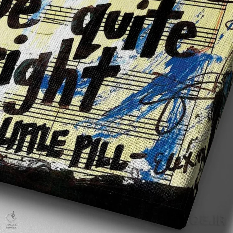 تابلو دکوراتیو محبوب تلخ اثر الکسا بانکرافت - نمای نزدیک بافت بوم