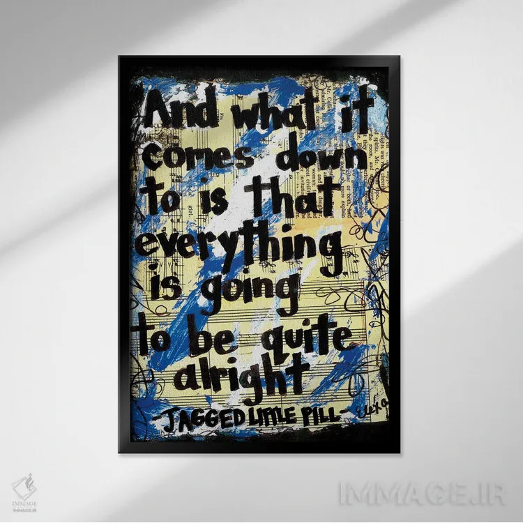 تابلو دکوراتیو محبوب تلخ اثر الکسا بانکرافت - نمای قابدار مشکی