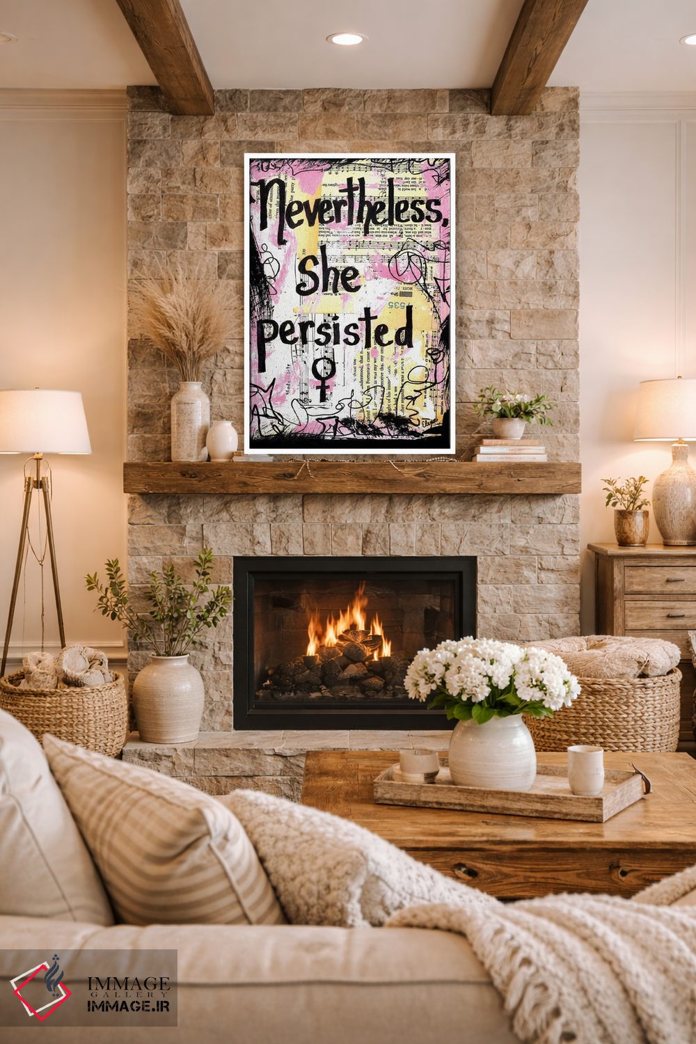 تابلو دکوراتیو با این همه او مقاومت کرد اثر الکسا بانکرافت - D1W