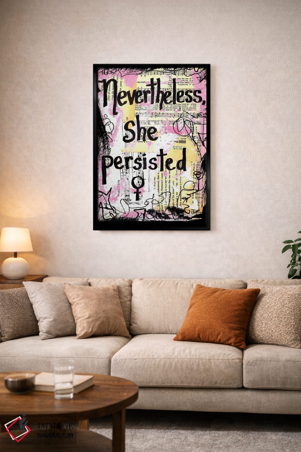 تابلو دکوراتیو با این همه او مقاومت کرد اثر الکسا بانکرافت - D3B