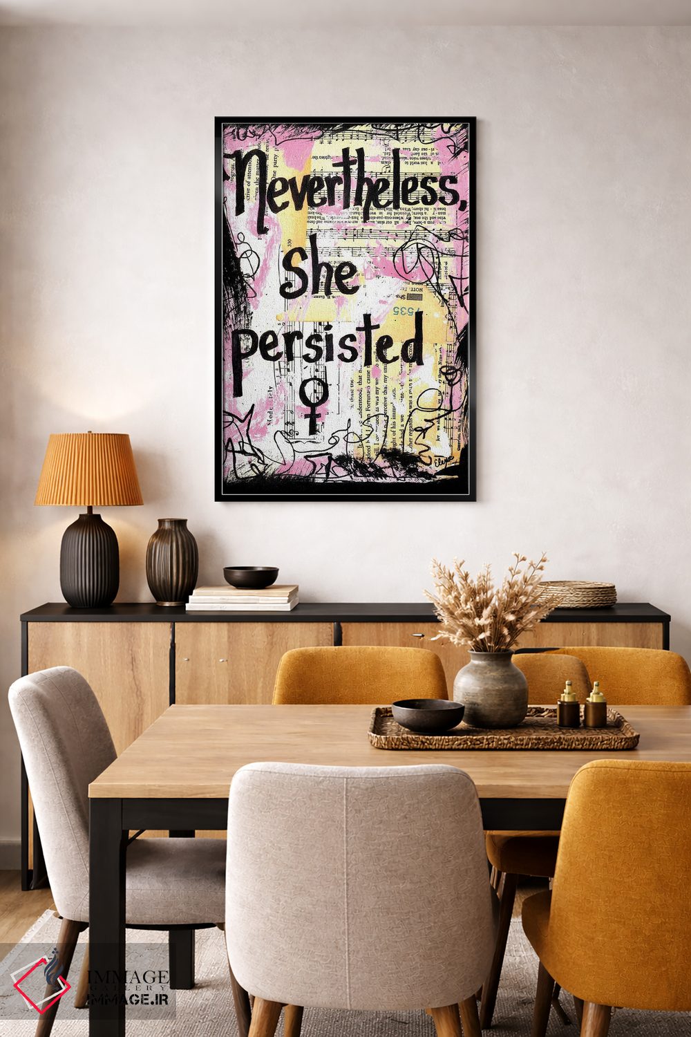 تابلو دکوراتیو با این همه او مقاومت کرد اثر الکسا بانکرافت - D5B