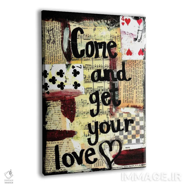 تابلو دکوراتیو بیا و عشقت را بگیر اثر الکسا بانکرافت - نمای پرسپکتیو محصول