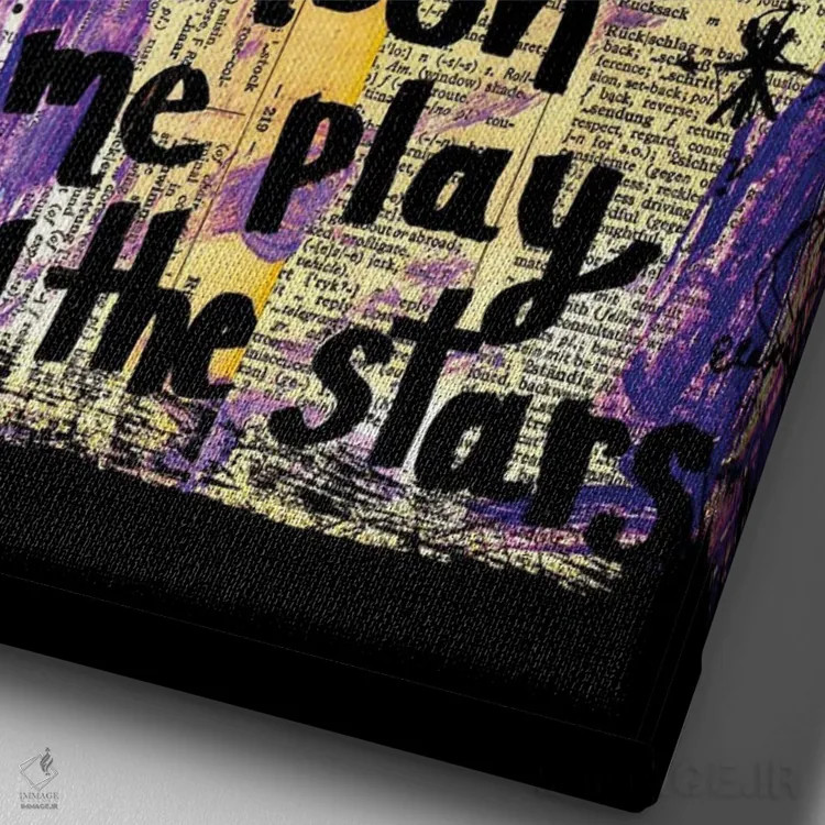 تابلو دکوراتیو مرا به ماه ببر اثر الکسا بانکرافت - نمای نزدیک بافت بوم