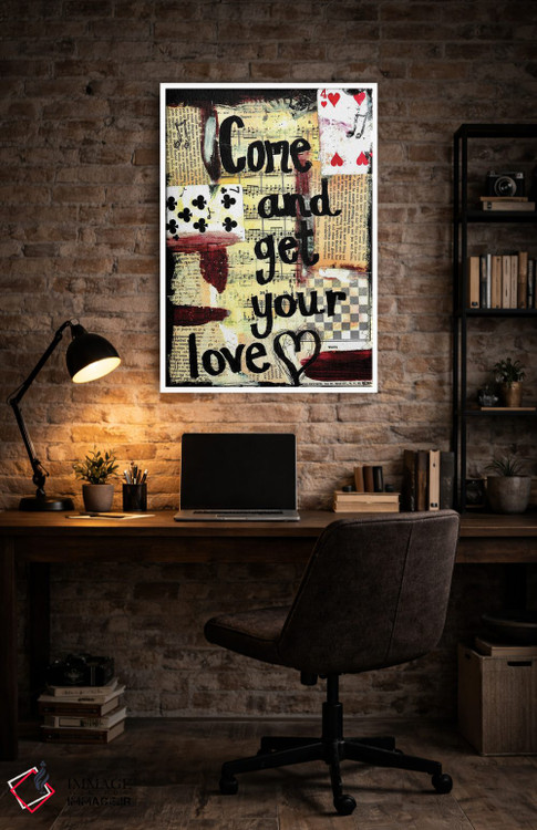 تابلو دکوراتیو بیا و عشقت را بگیر اثر الکسا بانکرافت - D4W