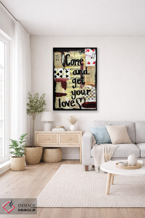 تابلو دکوراتیو بیا و عشقت را بگیر اثر الکسا بانکرافت - D5B