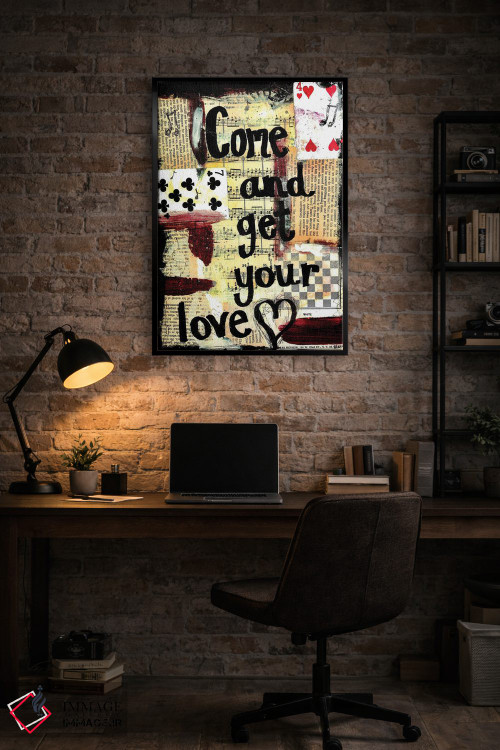 تابلو دکوراتیو بیا و عشقت را بگیر اثر الکسا بانکرافت - D6B