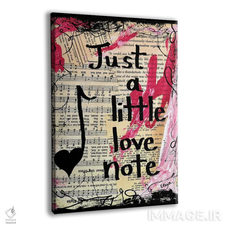 تابلو دکوراتیو یادداشت عاشقانه اثر الکسا بانکرافت - نمای پرسپکتیو محصول