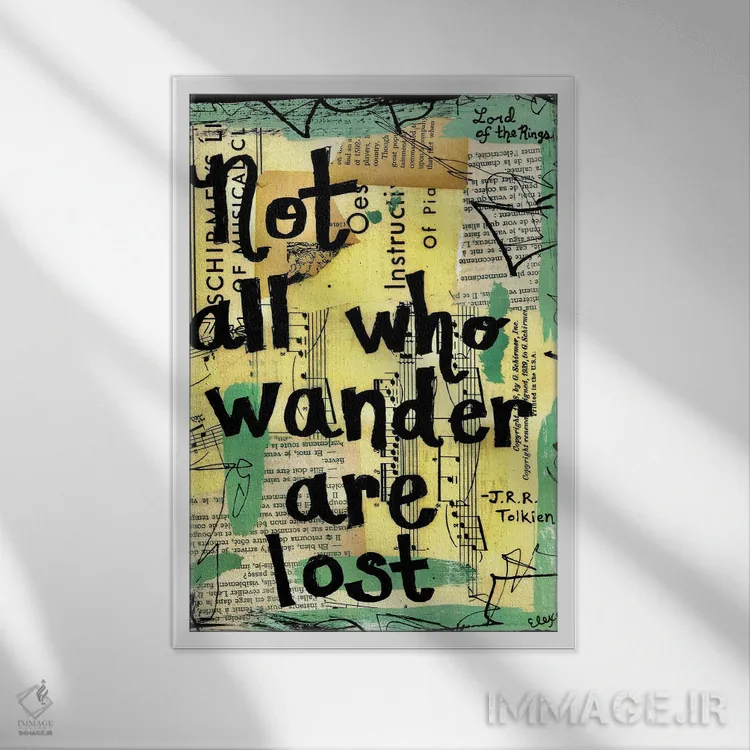 تابلو دکوراتیو سرگردانی اثر الکسا بانکرافت - نمای قابدار سفید