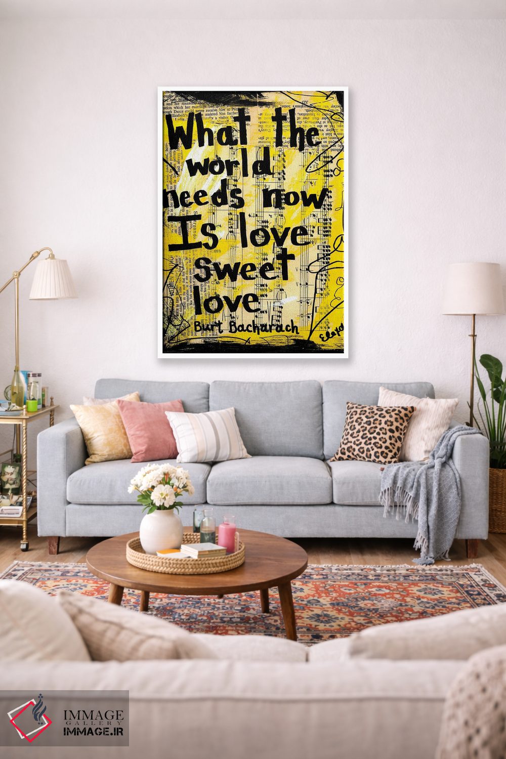 تابلو دکوراتیو جهان به عشق نیاز دارد اثر الکسا بانکرافت - D1W