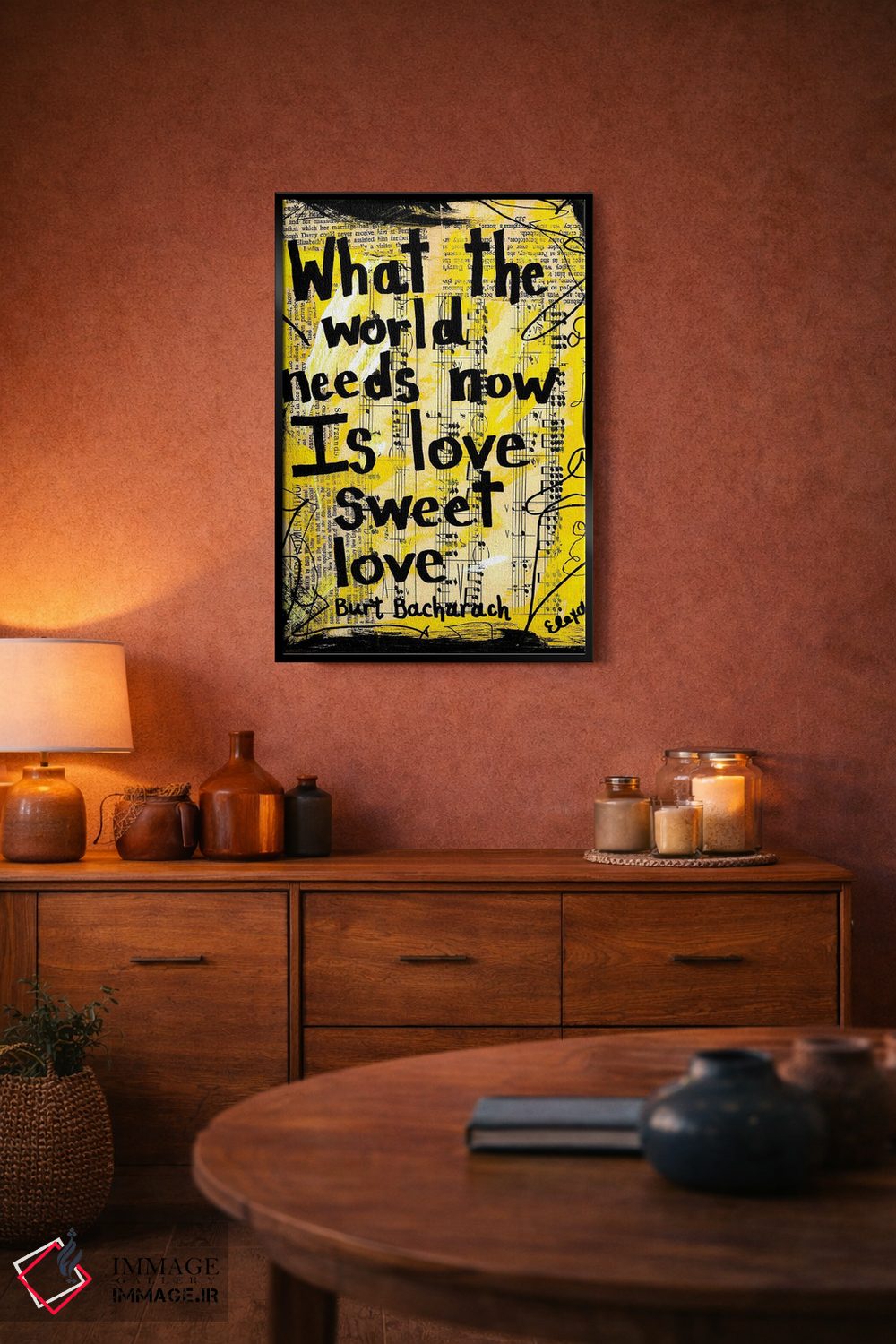 تابلو دکوراتیو جهان به عشق نیاز دارد اثر الکسا بانکرافت - D4B