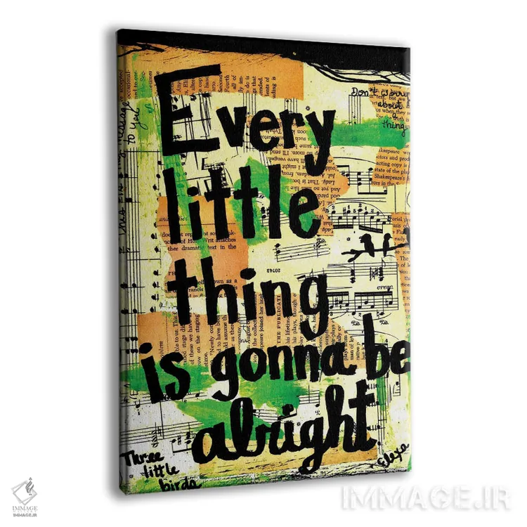 تابلو دکوراتیو سه پرنده کوچک اثر الکسا بانکرافت - نمای پرسپکتیو محصول