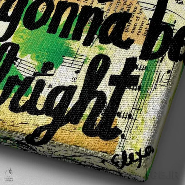 تابلو دکوراتیو سه پرنده کوچک اثر الکسا بانکرافت - نمای نزدیک بافت بوم