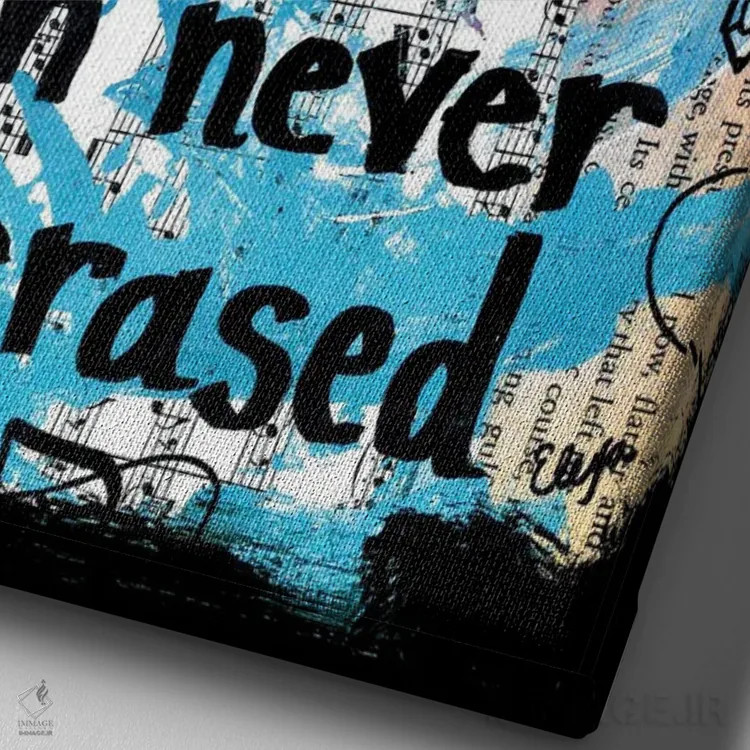 تابلو دکوراتیو معلم خوب اثر الکسا بانکرافت - نمای نزدیک بافت بوم