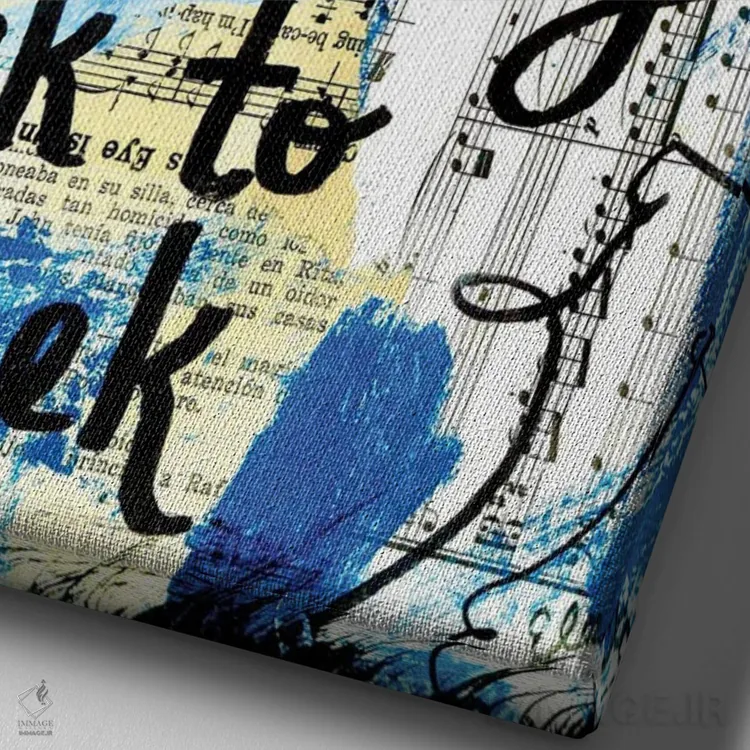 تابلو دکوراتیو گونه به گونه اثر الکسا بانکرافت - نمای نزدیک بافت بوم