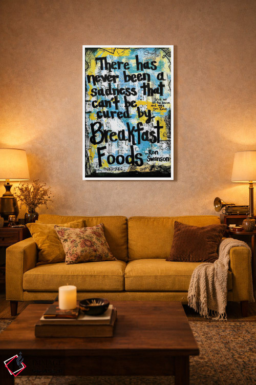 تابلو دکوراتیو صبحانه ران سوانسون اثر الکسا بانکرافت - D2W