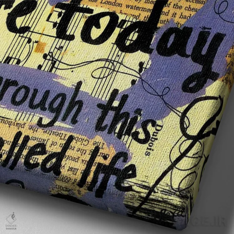 تابلو دکوراتیو محبوب عزیز اثر الکسا بانکرافت - نمای نزدیک بافت بوم