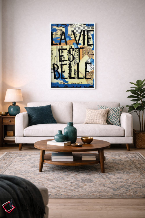 تابلو دکوراتیو زندگی زیباست اثر الکسا بانکرافت - D3W