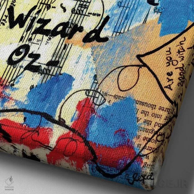 تابلو دکوراتیو خانه اثر الکسا بانکرافت - نمای نزدیک بافت بوم