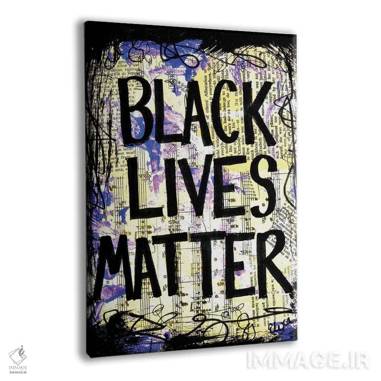 تابلو دکوراتیو جان سیاه پوستان مهم است اثر الکسا بانکرافت - نمای پرسپکتیو محصول