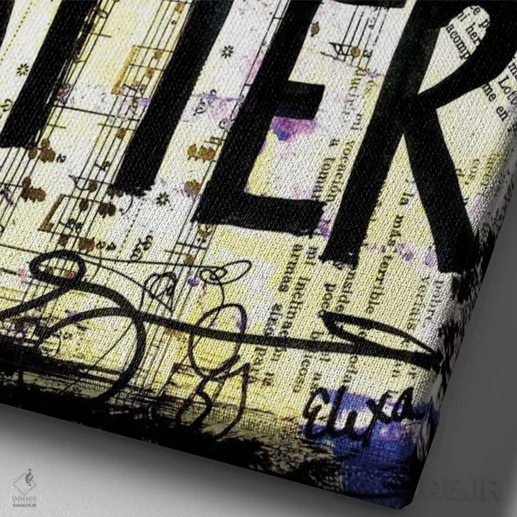 تابلو دکوراتیو جان سیاه پوستان مهم است اثر الکسا بانکرافت - نمای نزدیک بافت بوم