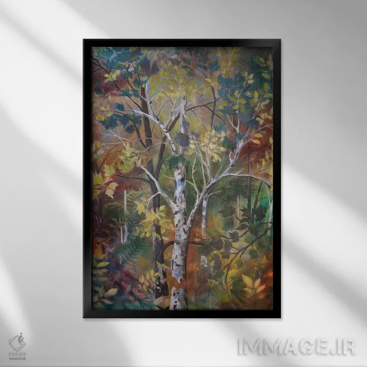 تابلو دکوراتیو گشتی در فتوسنتز اثر الیری ریـدال - نمای قابدار مشکی