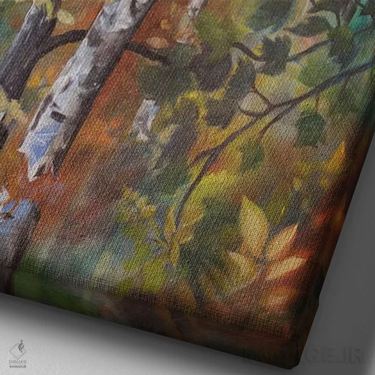 تابلو دکوراتیو گشتی در فتوسنتز اثر الیری ریـدال - نمای نزدیک بافت بوم