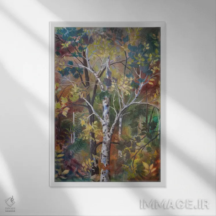 تابلو دکوراتیو گشتی در فتوسنتز اثر الیری ریـدال - نمای قابدار سفید