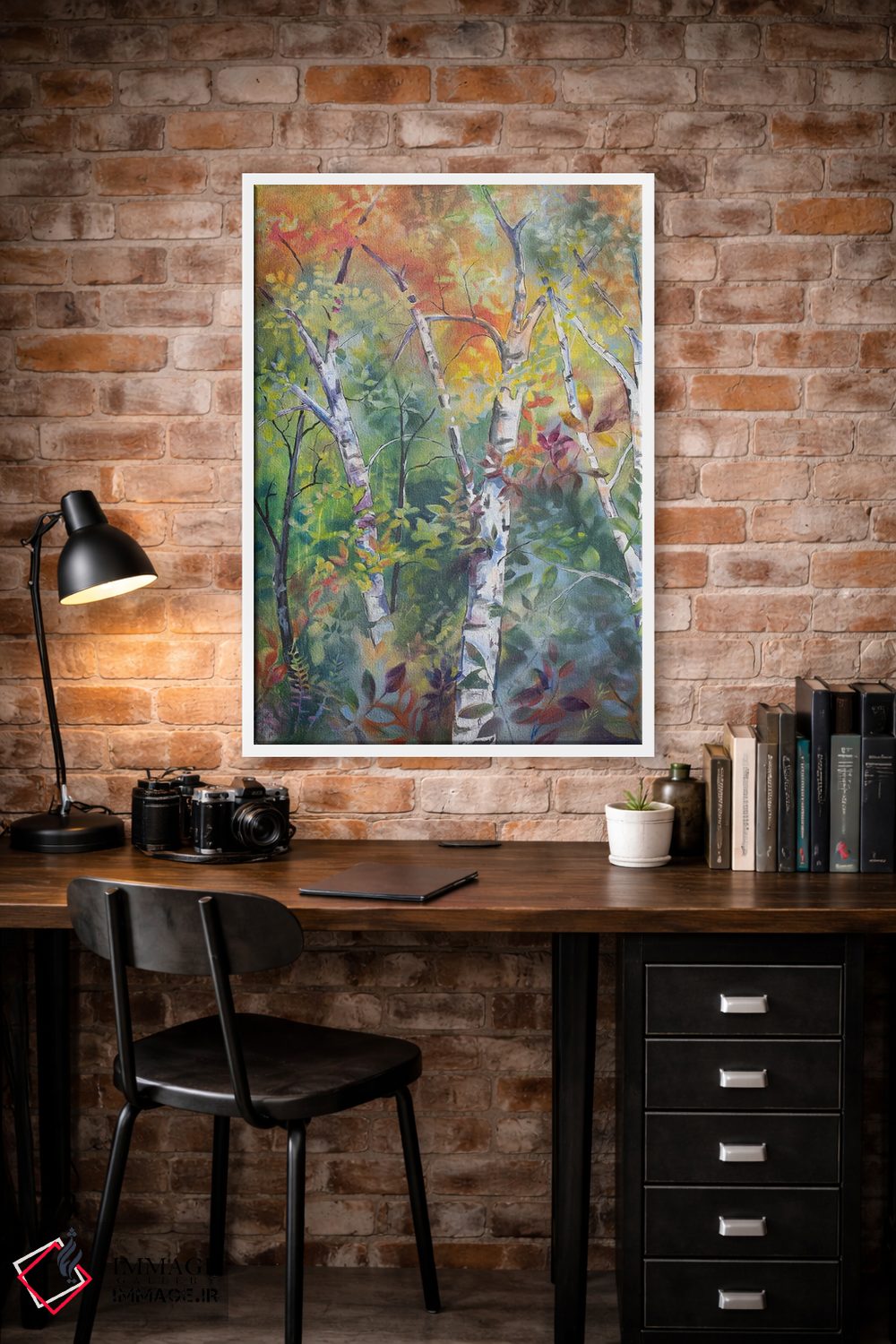 تابلو دکوراتیو طلوع آفتاب در جنگل اثر الیری ریـدال - D1W