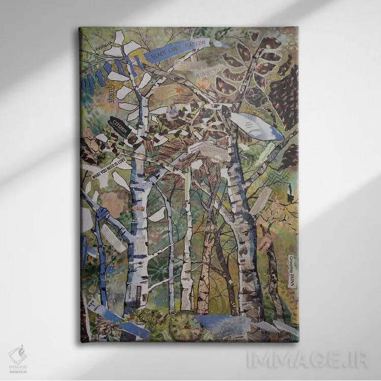 تابلو دکوراتیو بازتاب های نژادی اثر الیری ریـدال - نمای روبهرو روی دیوار