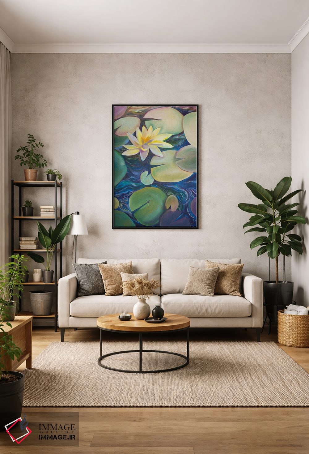 تابلو دکوراتیو آرامش بر جریان آب اثر الیری ریـدال - D1B