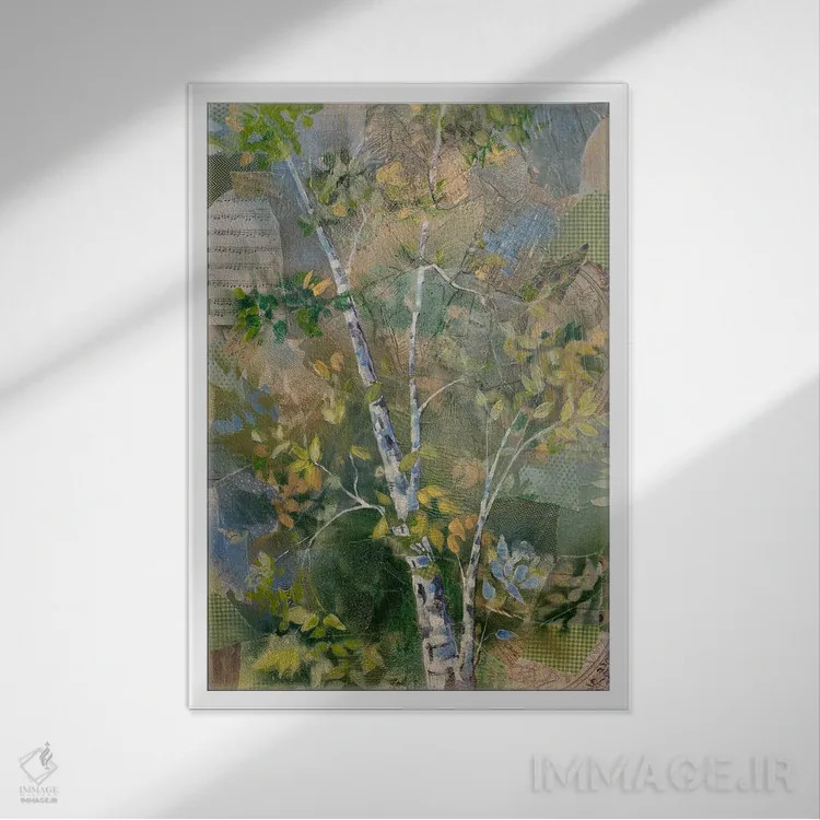 تابلو دکوراتیو آواز همزیستی اثر الیری ریـدال - نمای قابدار سفید