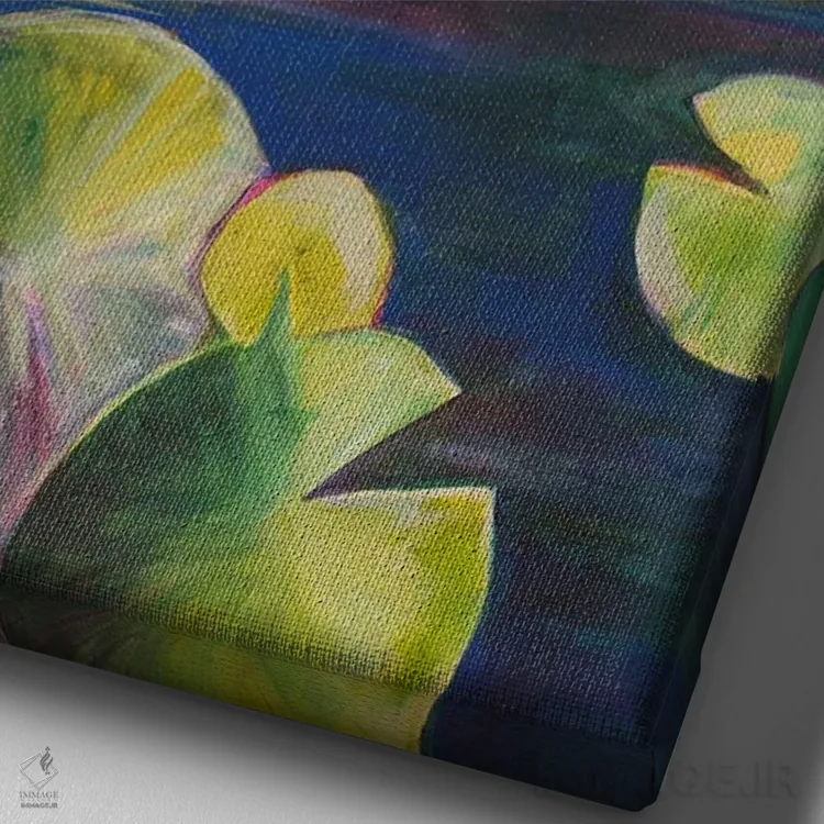 تابلو دکوراتیو آرام و پرطراوت اثر الیری ریـدال - نمای نزدیک بافت بوم