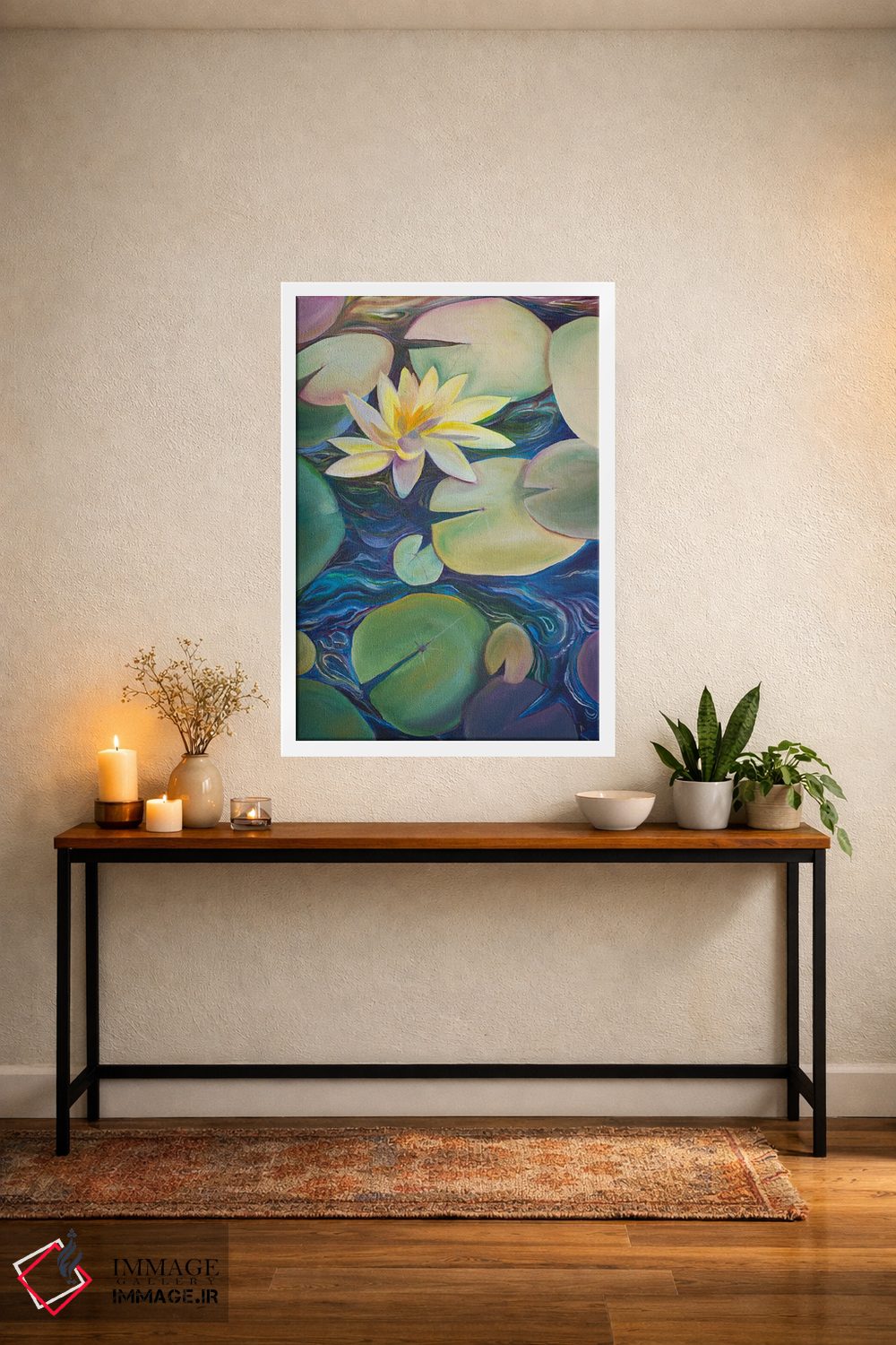 تابلو دکوراتیو آرامش بر جریان آب اثر الیری ریـدال - D3W