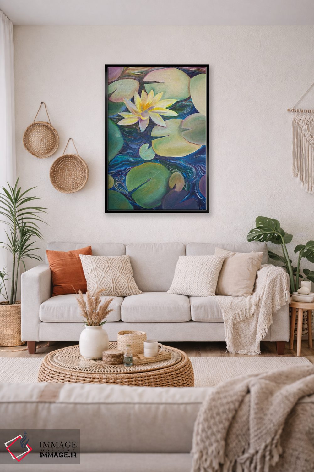 تابلو دکوراتیو آرامش بر جریان آب اثر الیری ریـدال - D4B