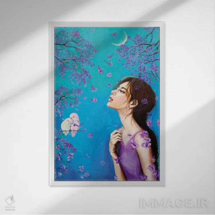 تابلو دکوراتیو دلتنگی: جاکارانداها اثر یوری کیم - نمای قابدار سفید