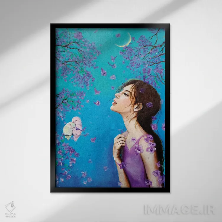 تابلو دکوراتیو دلتنگی: جاکارانداها اثر یوری کیم - نمای قابدار مشکی